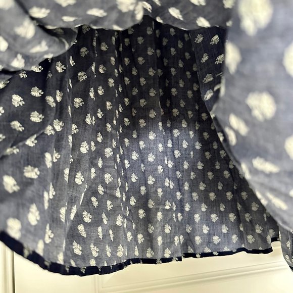 NWOT Old Navy Blue & Green Floral Print Empire Tassel Dress (Size: XXL) - Picture 10 of 12